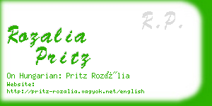 rozalia pritz business card